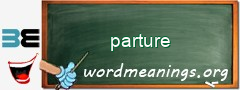 WordMeaning blackboard for parture